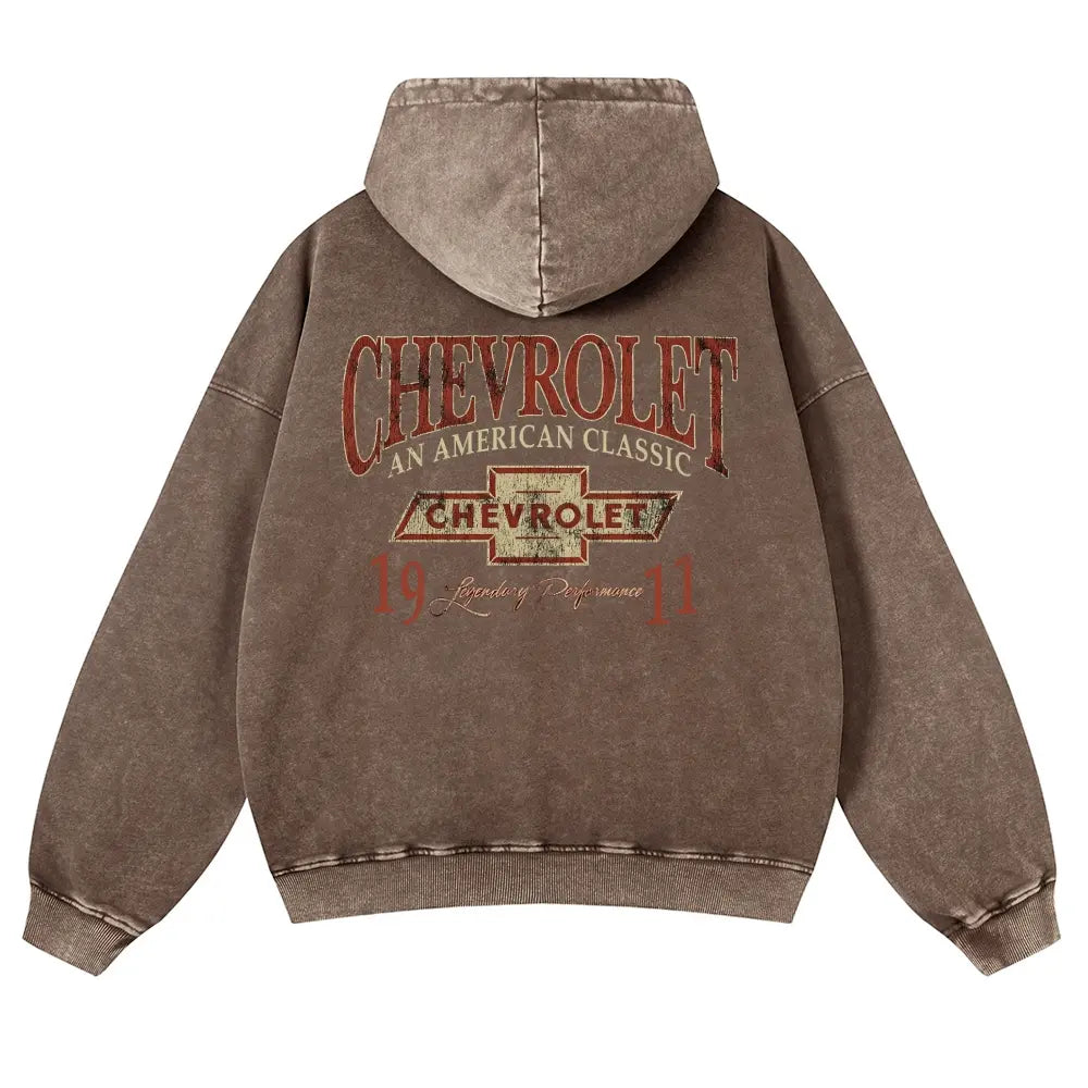 Men's 380g Vintage American Classic Hoodie - Badge Number Slogan Back Print, Loose Fit Tops, Premium Fabric Sweatshirt for Autumn, Jeans, Spring, Cotton, Long Sleeve