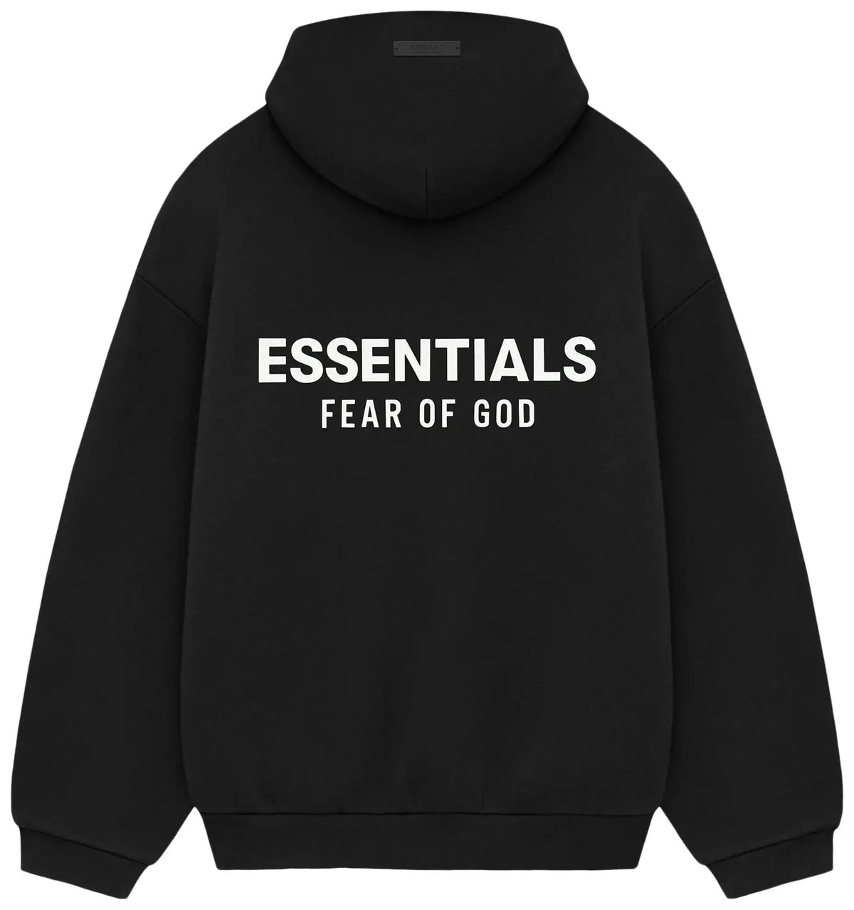 Fear of God Essentials Fleece Hoodie - FW24 Black, Menswear Casual Fashion Tops Sweatshirts for Men
