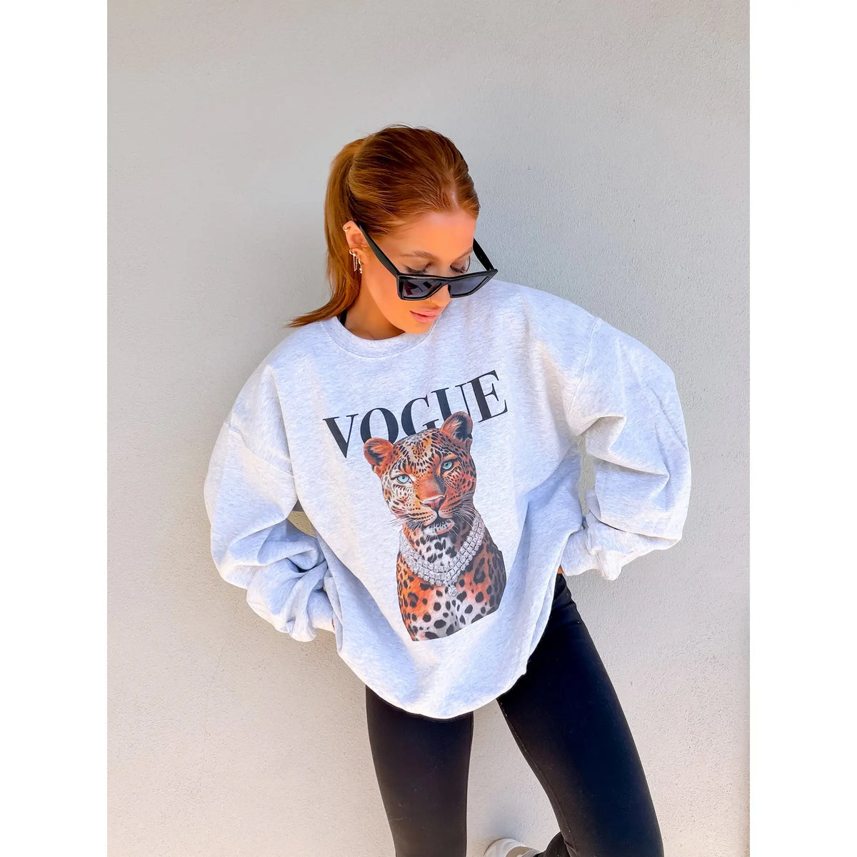 Fashion Leopard Graphic Top