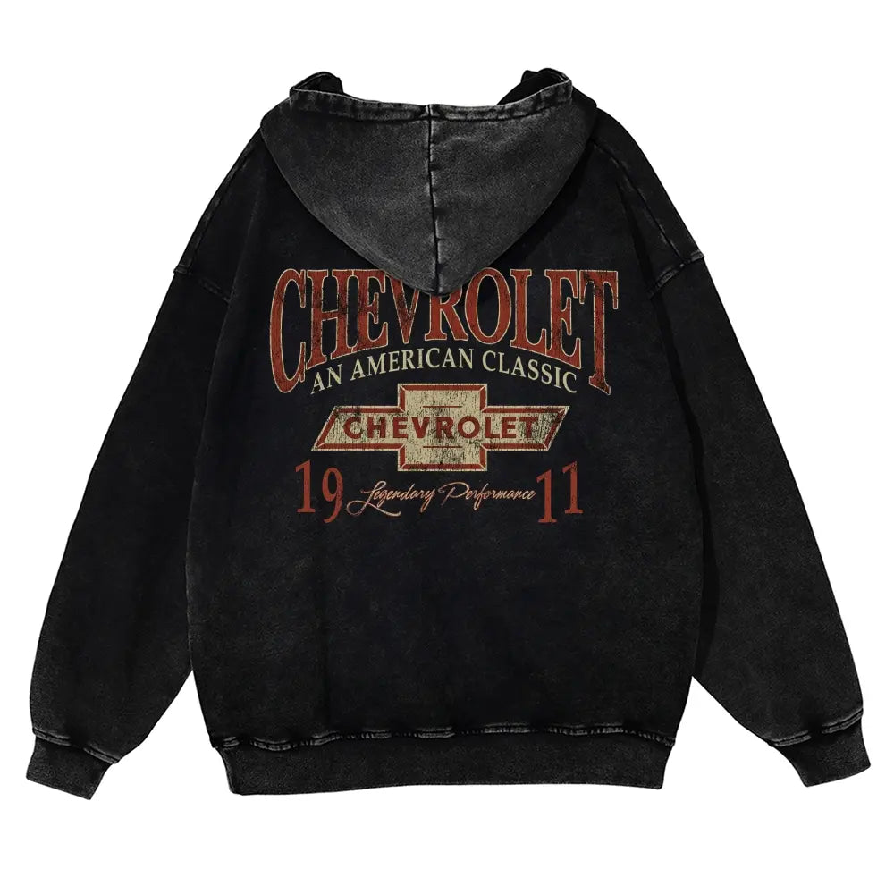 Men's 380g Vintage American Classic Hoodie - Badge Number Slogan Back Print, Loose Fit Tops, Premium Fabric Sweatshirt for Autumn, Jeans, Spring, Cotton, Long Sleeve